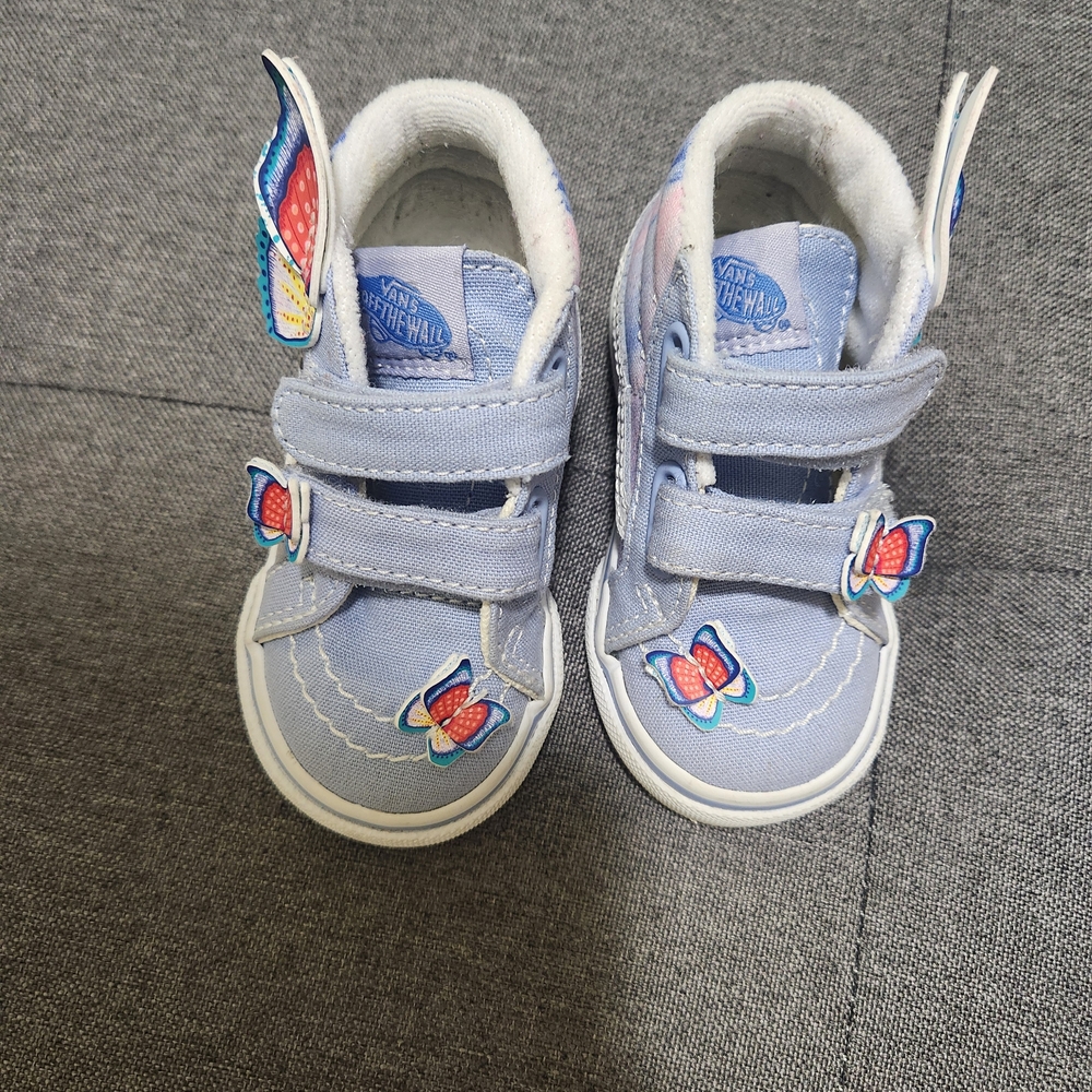 Vans Kids Blue Butterfly Sneakers